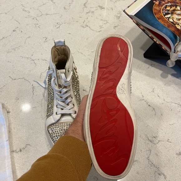 Christian Louboutin Rare Swarovski Crystals White Sneaker EUR 45 - Picture 5 of 8